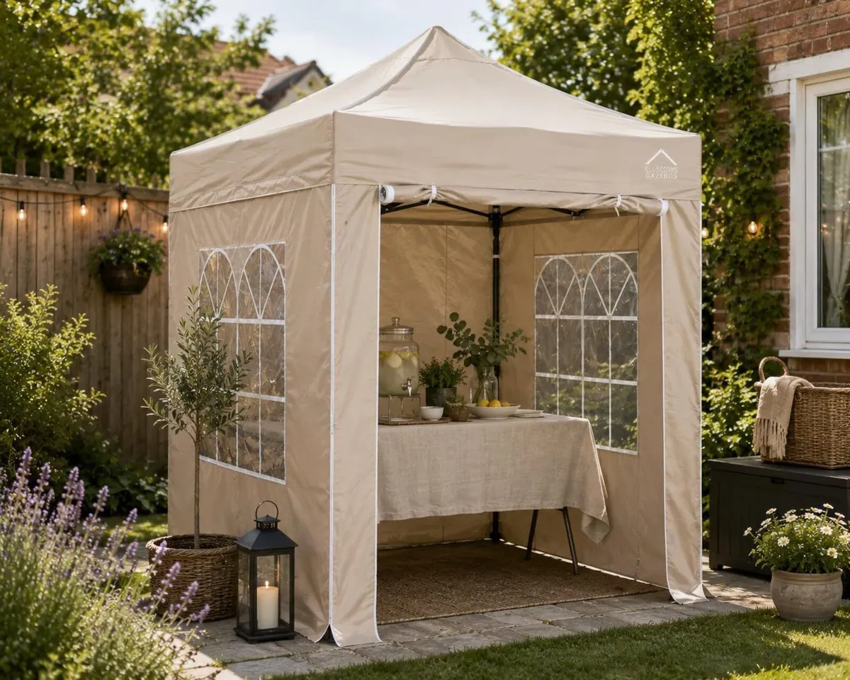2x2 Fully Waterproof Pop Up Gazebo with 4 - Image 3