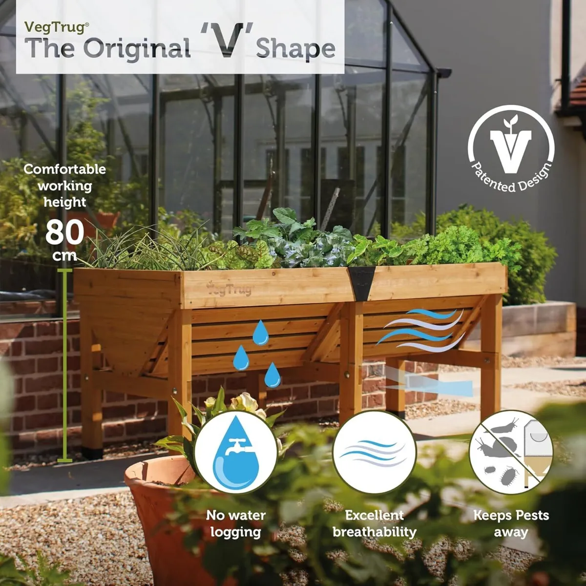 Classic 1m Raised Bed Planter Wash - Image 3