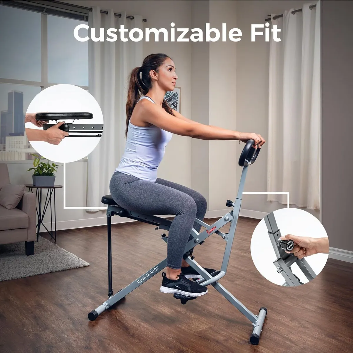 Smart Row-N-Ride Foldable Squat Rowing Machine - Image 3