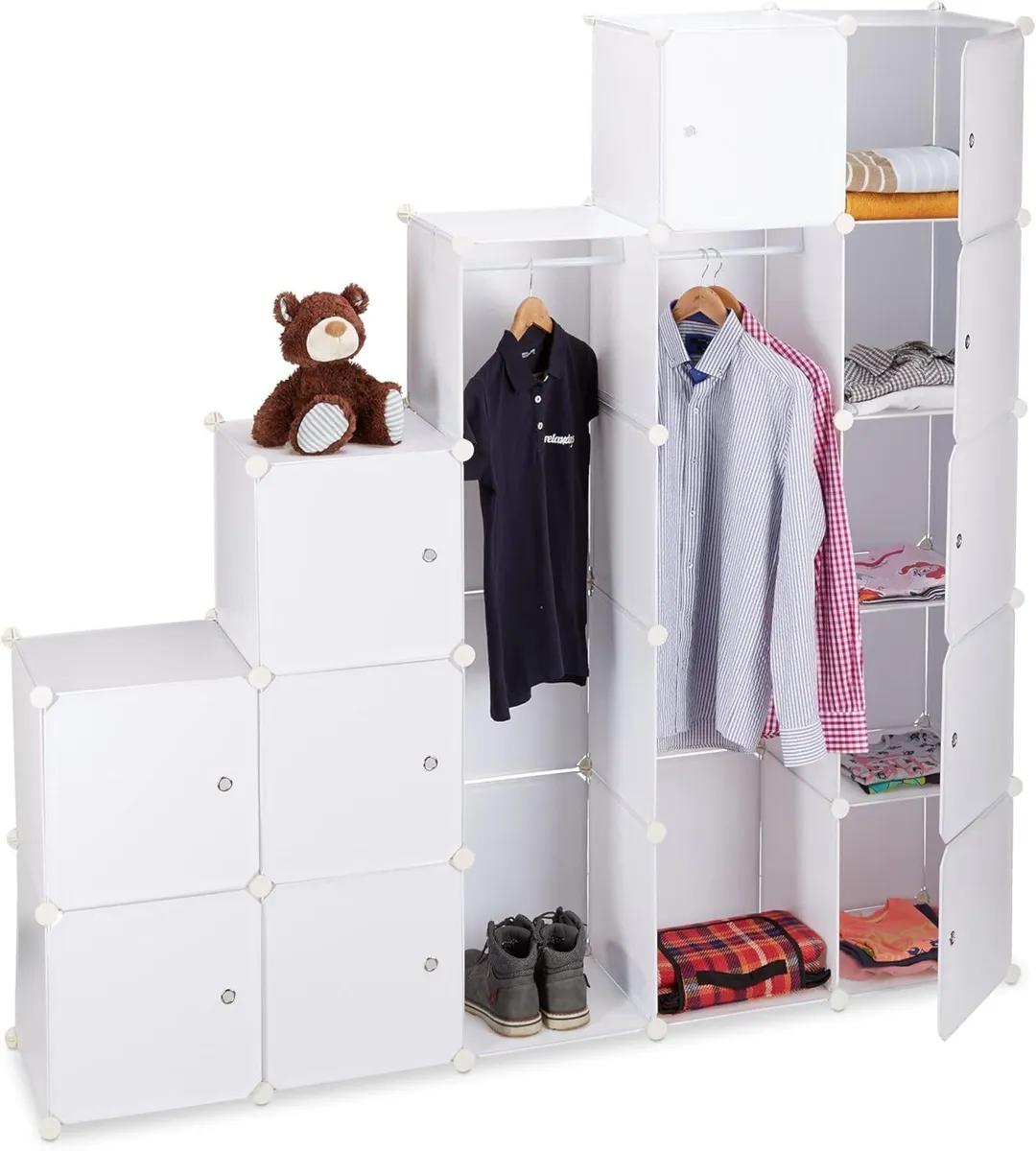 14-Compartment Shelving Unit Wardrobe Modular - Image 3