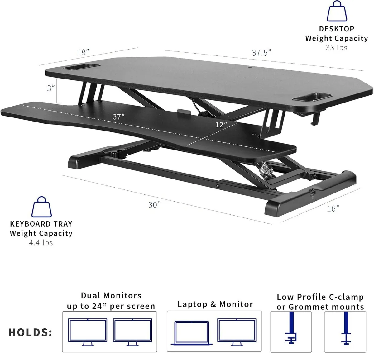 Extra Wide Corner Height Adjustable 97CM Stand - Image 3