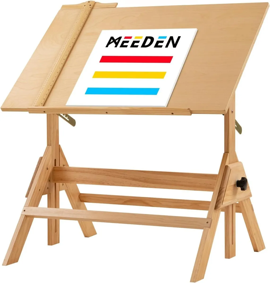 Wood Adjustable Drafting Table: 35.5" X 23.5" Art - Image 1