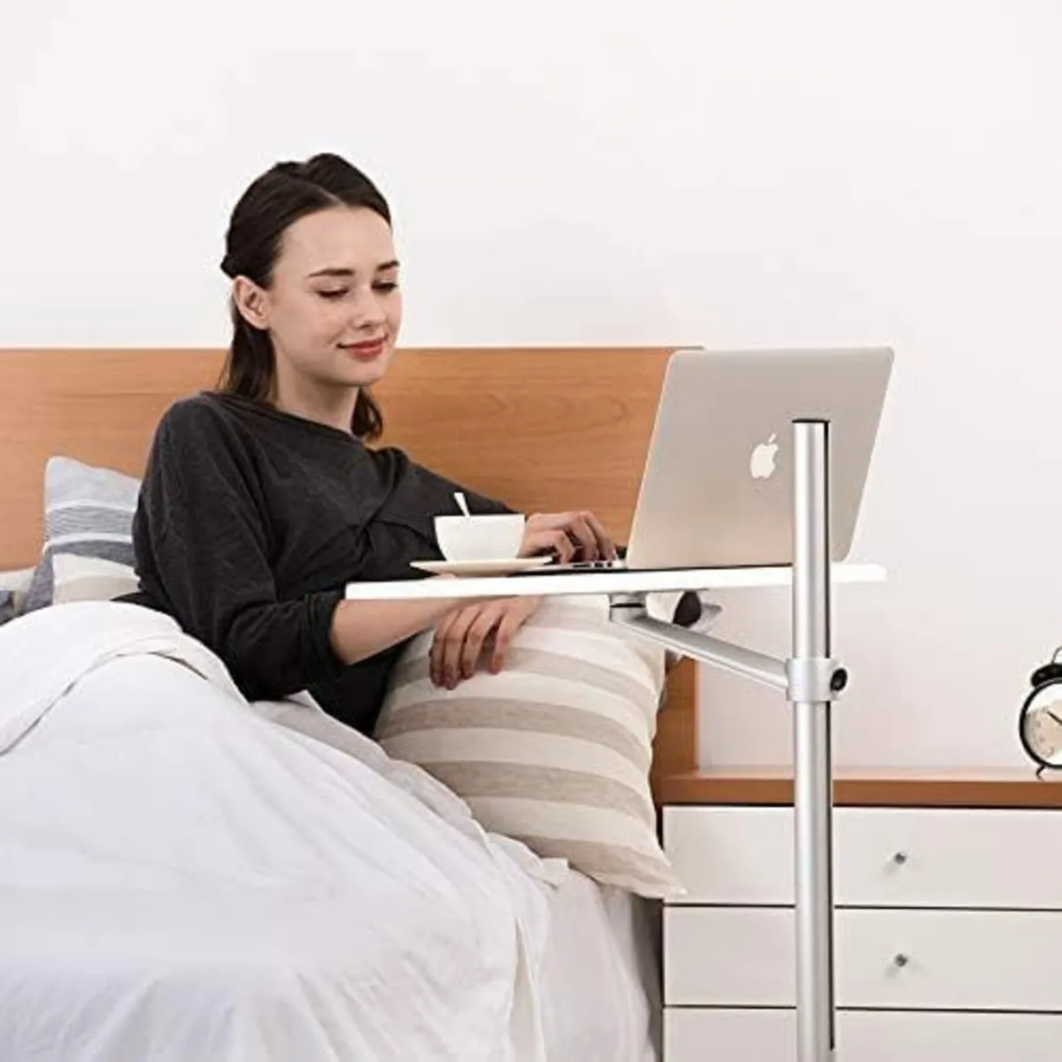Table Stand Height Adjustable Tray Side for Bed - Image 2