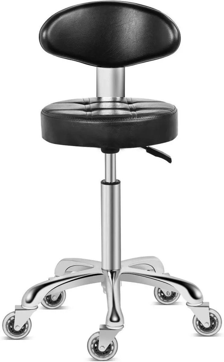 Rolling Stool Chair with Smooth-Rolling - Image 1