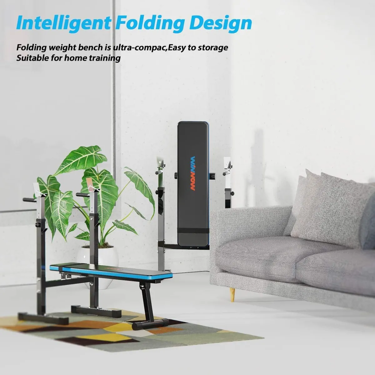 Adjustable Weight Bench with Dip Station Folding - Image 3