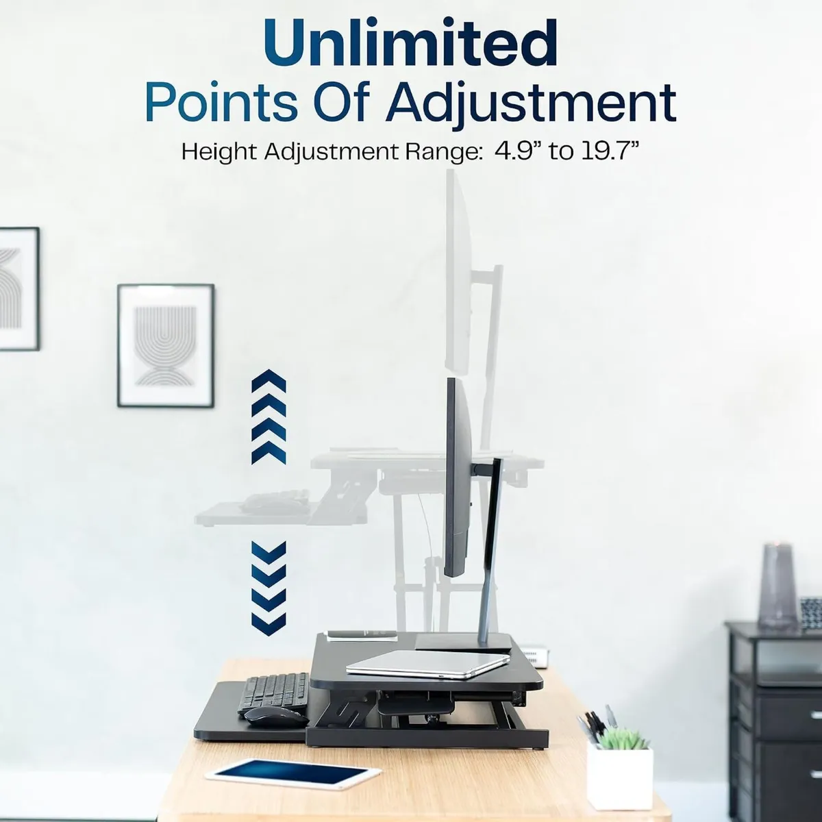 Desk Riser 80CM Standing Converter with Quick - Image 4