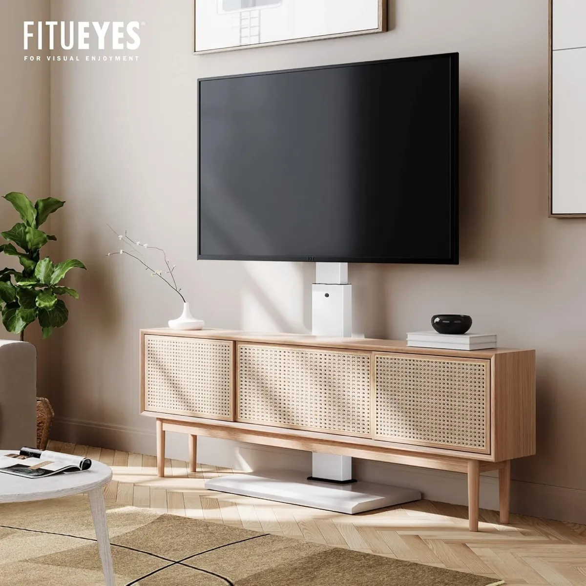 TV Floor Stand with Iron Base for 27-65 - Image 2