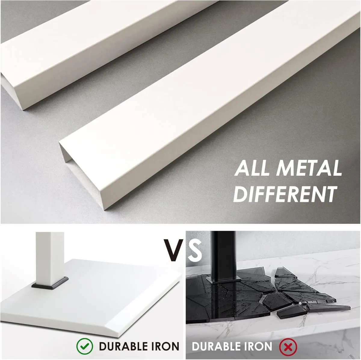 TV Floor Stand with Iron Base for 27-65 - Image 3