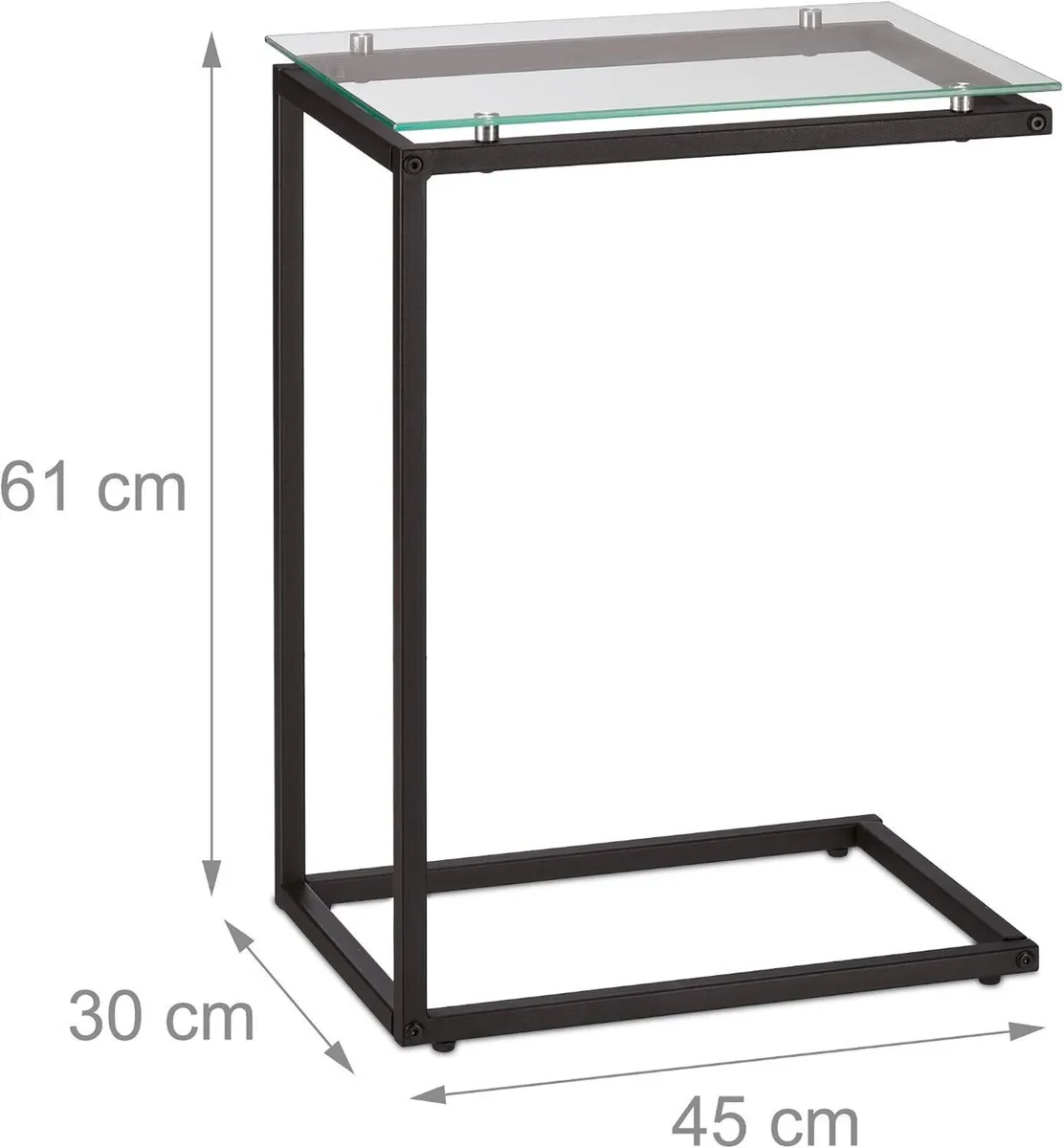 Side Table C-Shape Industrial Design - Image 3