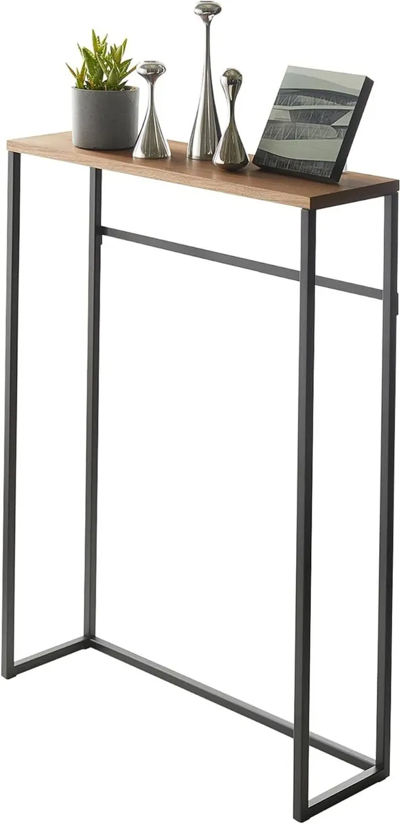 Console Table Steel Wood Incl. 4 Hooks - Image 1