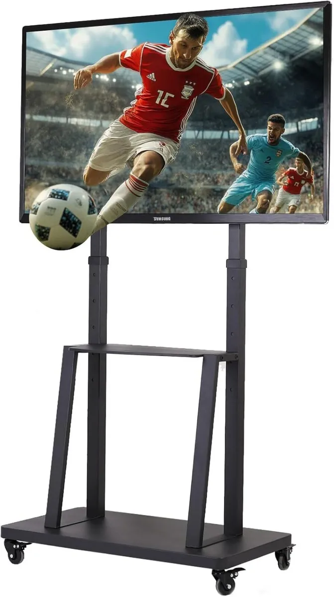 Mobile TV Stand with Wheels for 32-80 Inch - Image 1