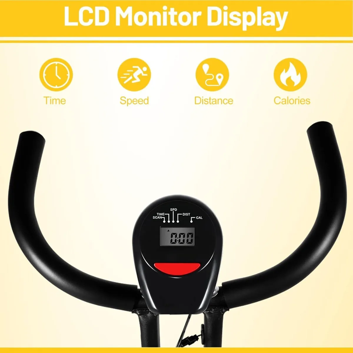 Folding Exercise Bike Indoor Cycling Stationary - Image 2