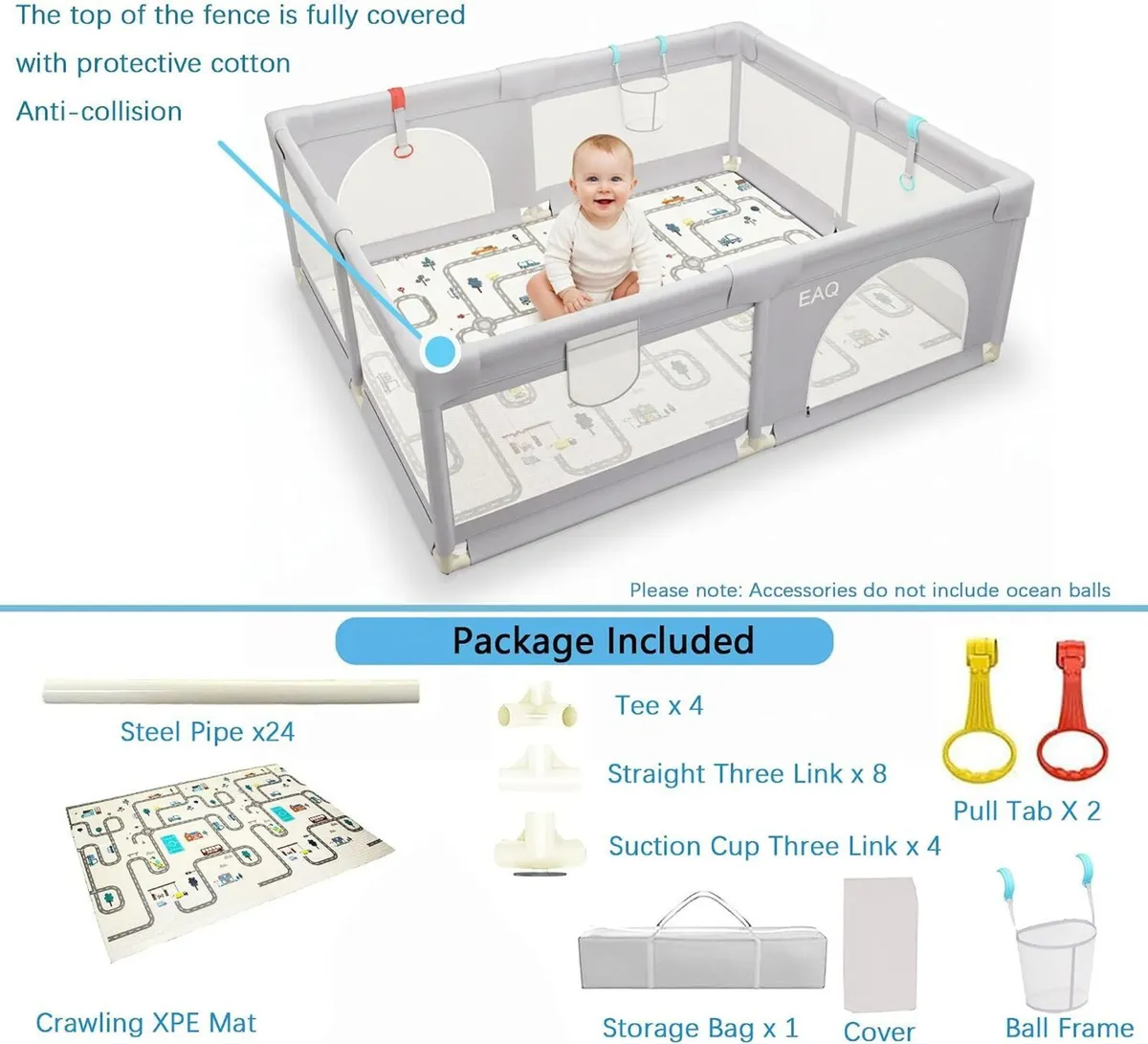 Baby Playpen Foldable for and Toddlers - Image 3