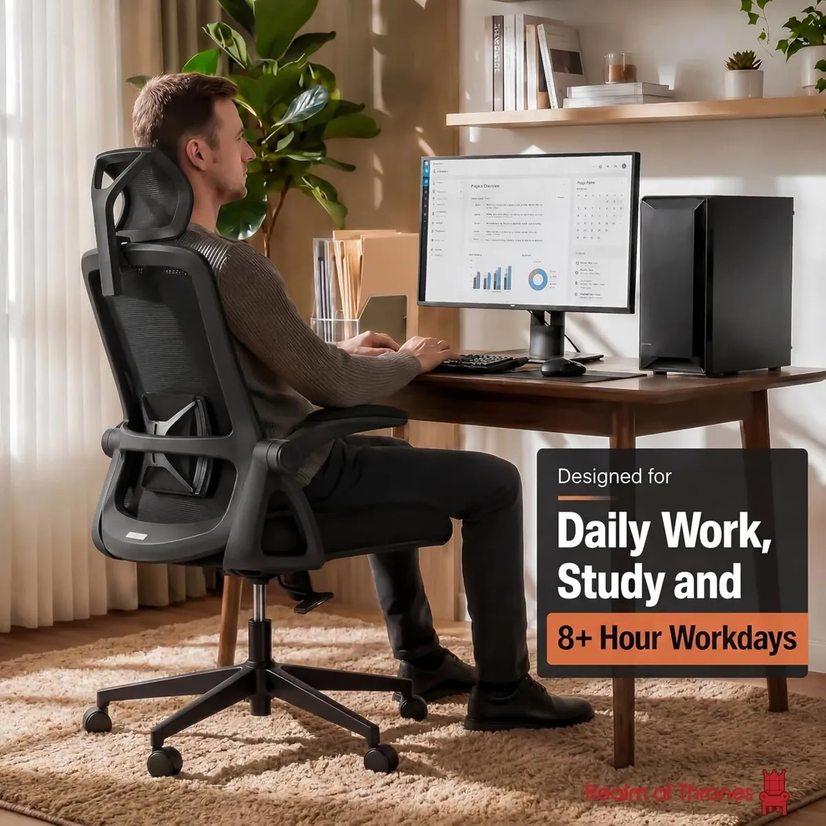 Ergonomic Office Chair Back Support and Long Hours - Image 4