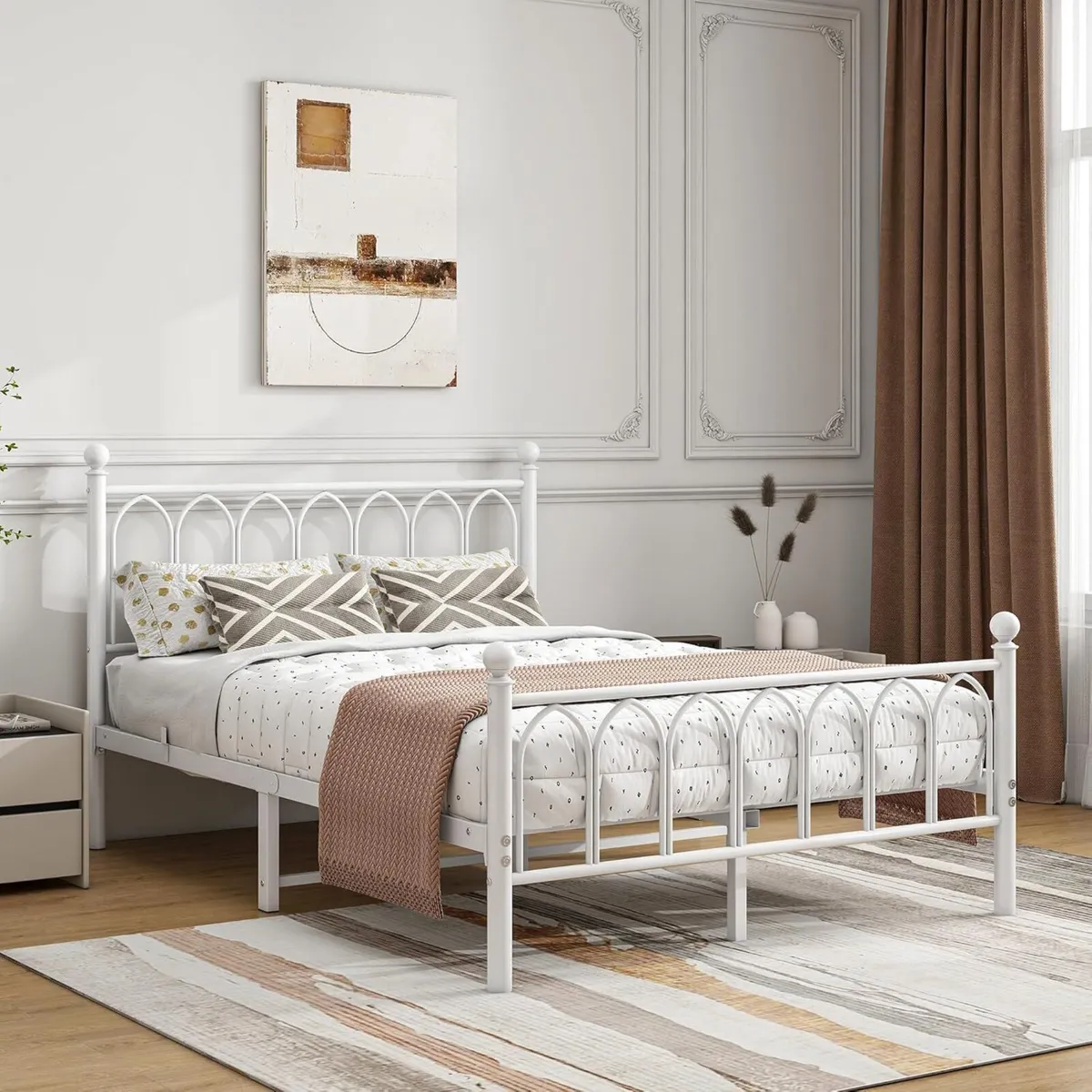 Bed Frame with Headboard and Footboard Metal - Image 3
