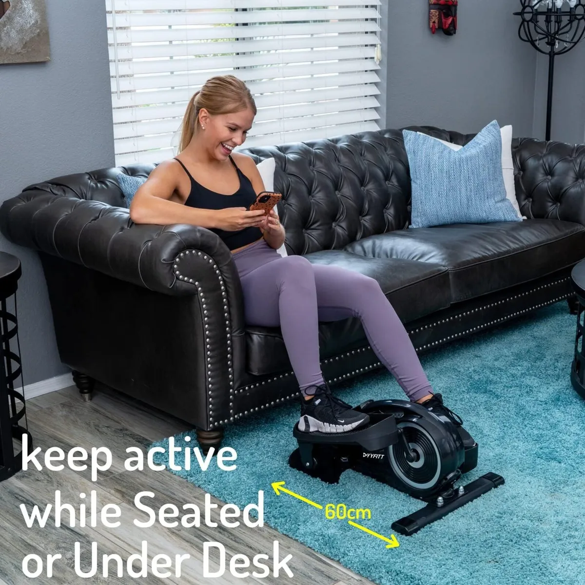 Under Desk Elliptical Machine W Luminous Digits - Image 3