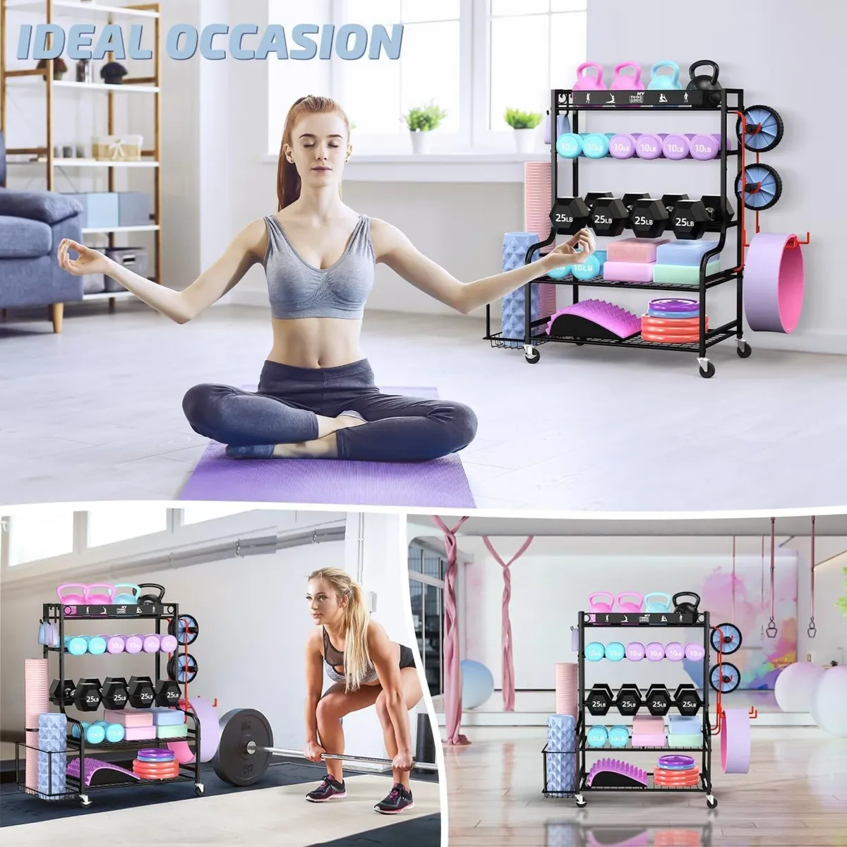 Yoga Mat Storage Racks Home Gym Rack - Image 3