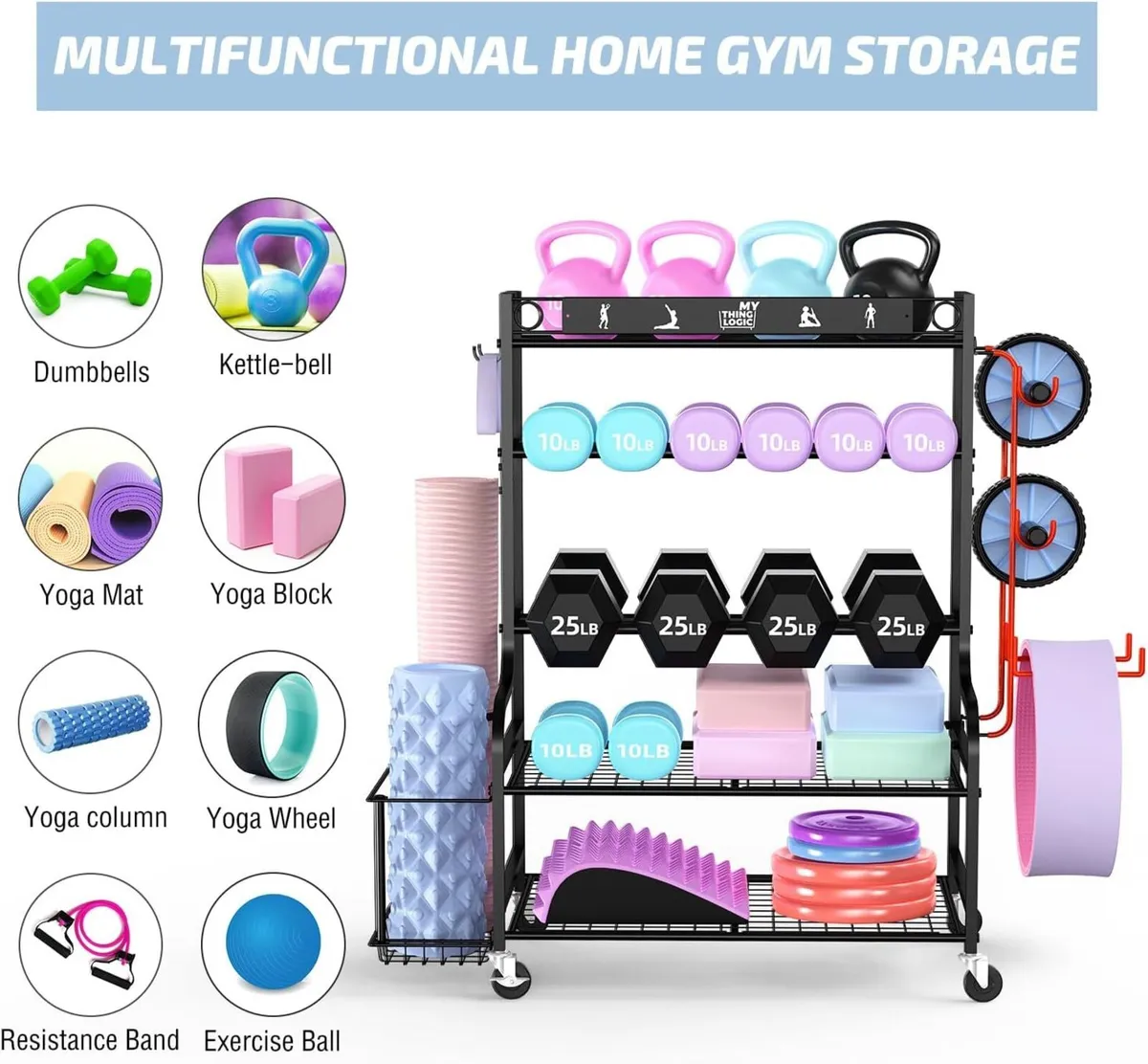 Yoga Mat Storage Racks Home Gym Rack - Image 4