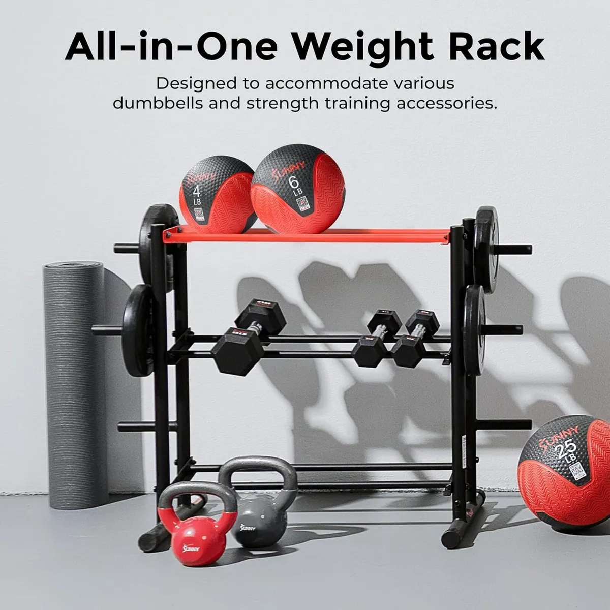 Home Gym Weight Storage Rack Stand Organiser High - Image 2