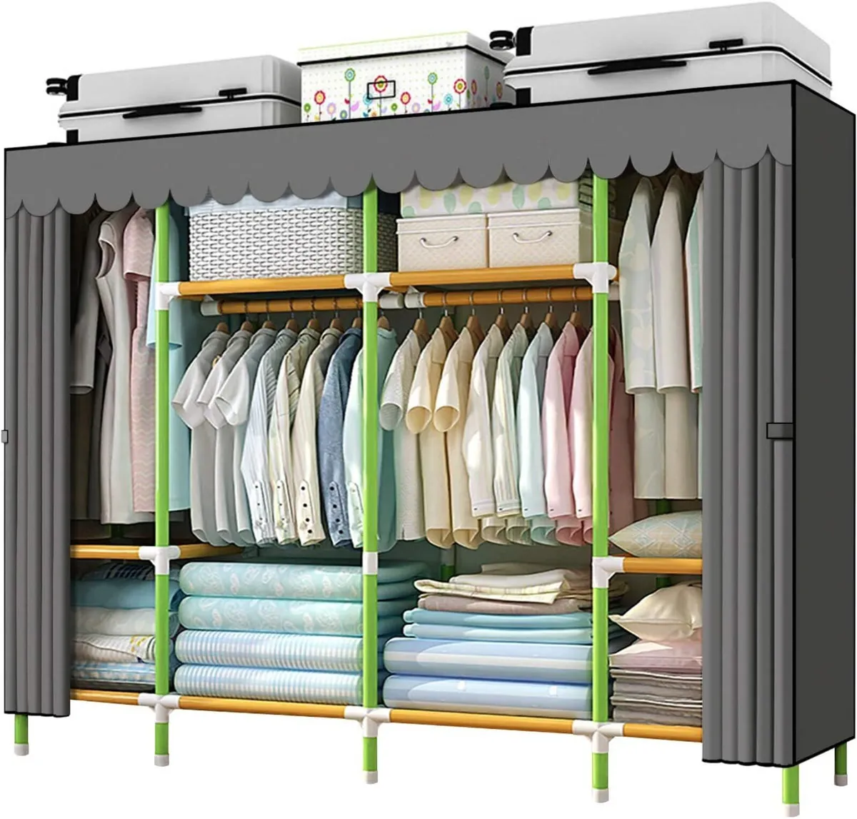 Portable Wardrobe Closet Storage Organiser Cloth - Image 1
