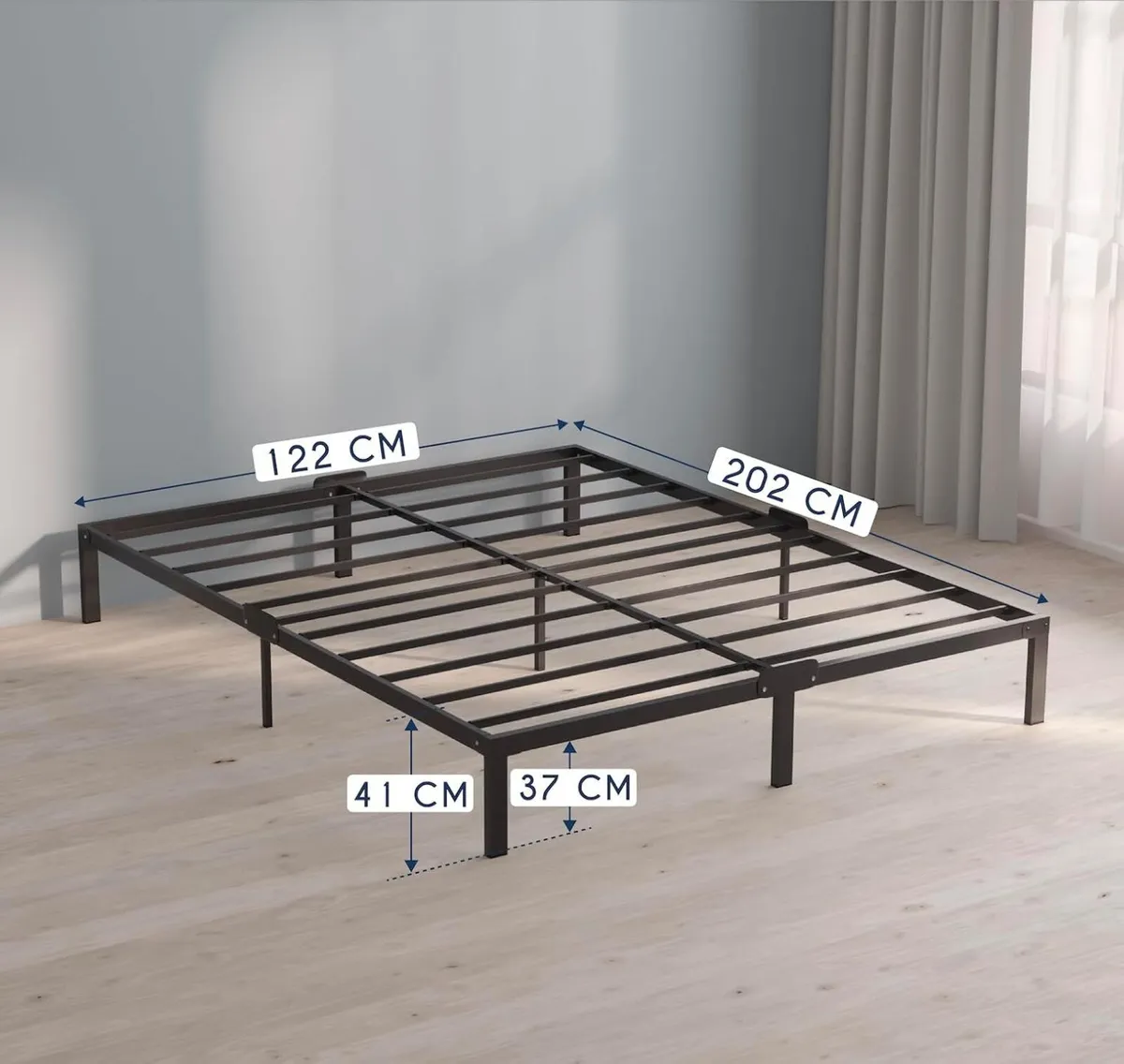 Bed Frame Metal with Storage Sturdy and 20min - Image 2