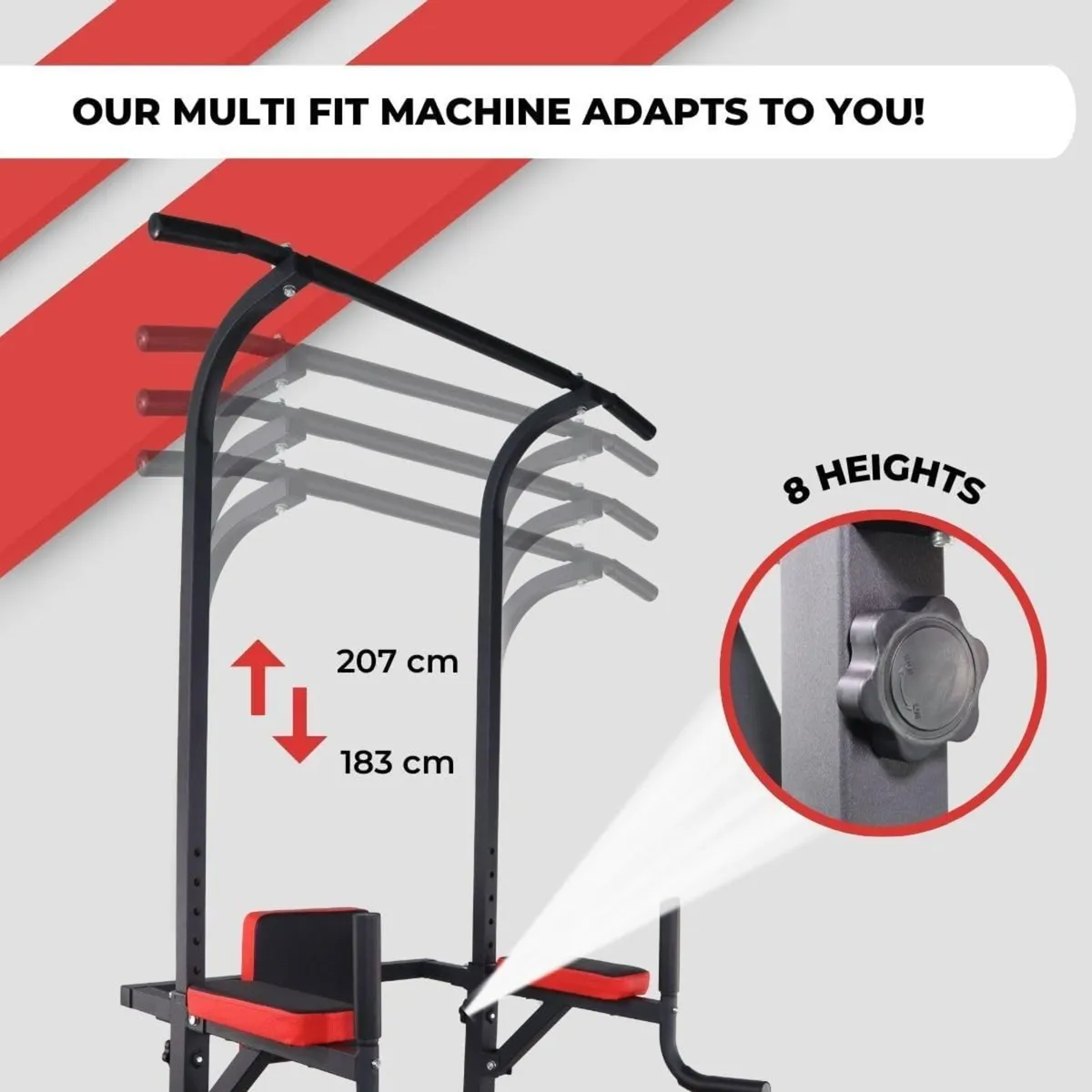 Fitness Power Tower Dip Station Multifit - Image 4