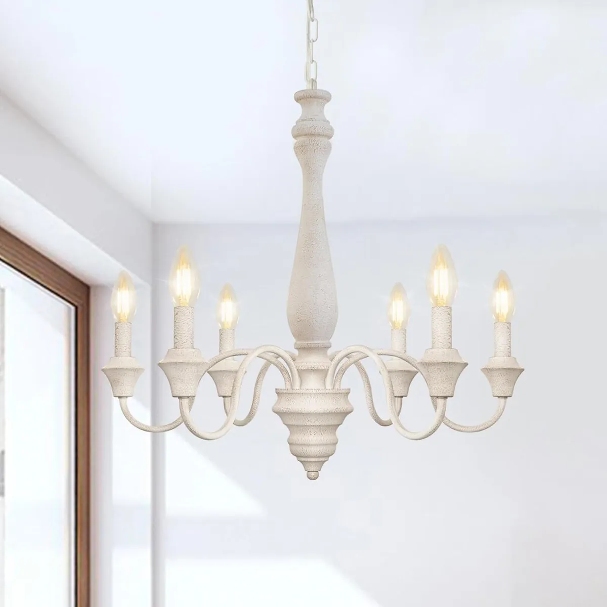 8 Lights Vintage Chandelier Farmhouse Metal - Image 1