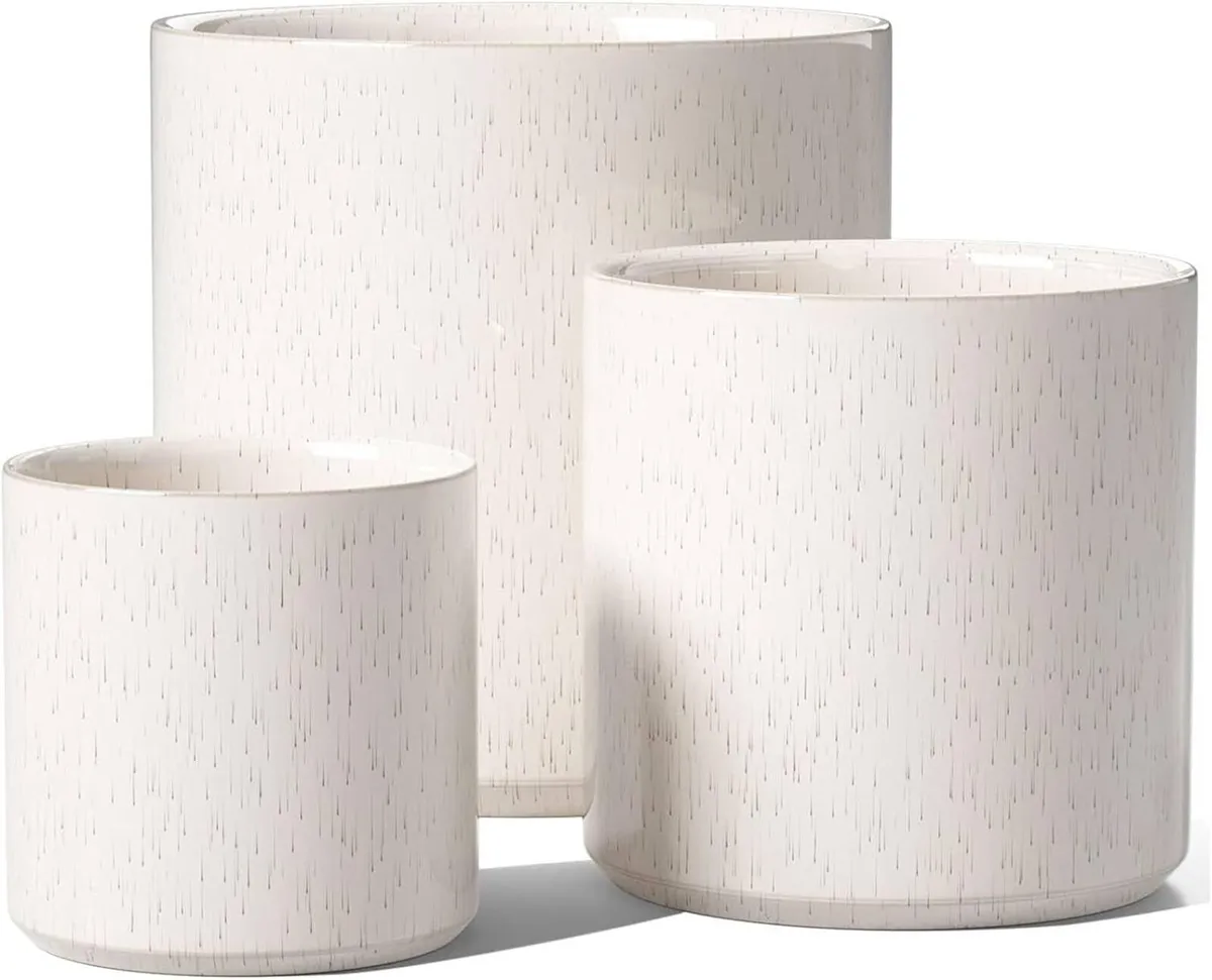 15+20+25CM Plant Pots Set Ceramic Planters - Image 1