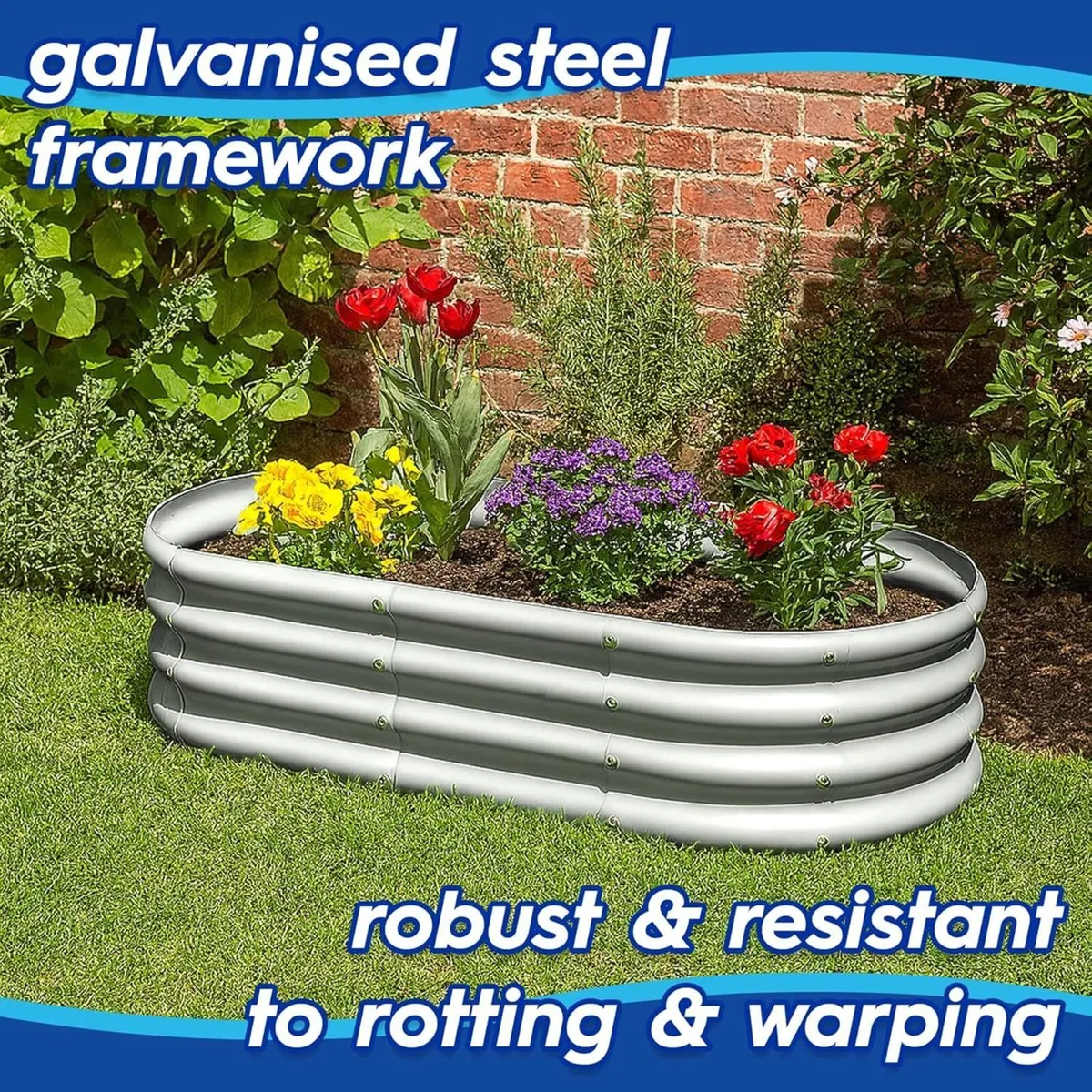 Garden Bed 180 X 90CM Rounded Pack - Image 2