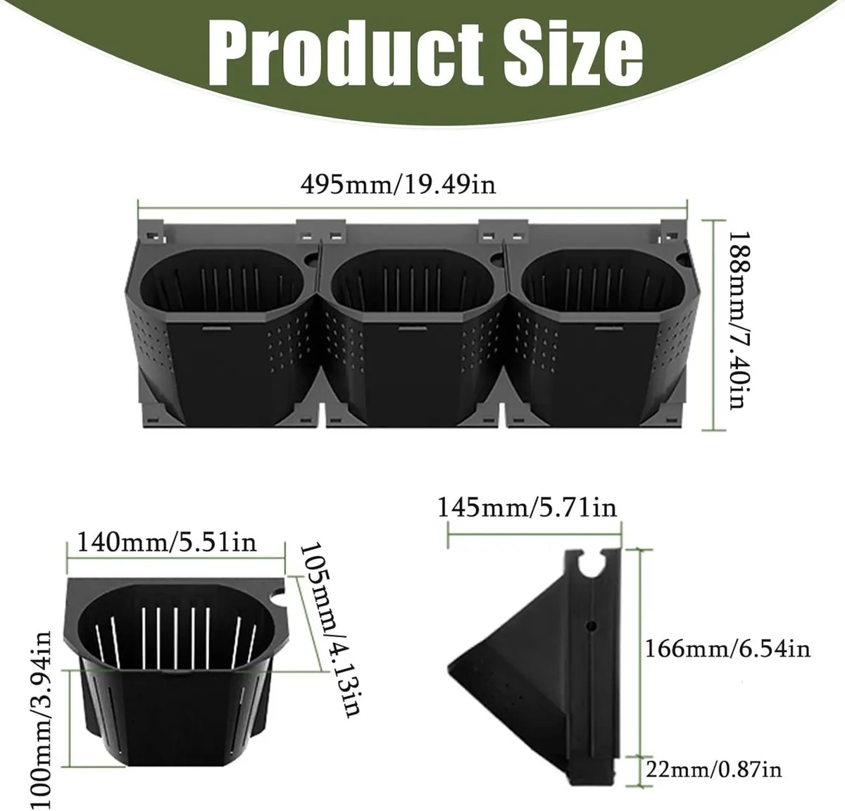 36 Pcs Self Watering Wall Planting Pot Hanging - Image 2