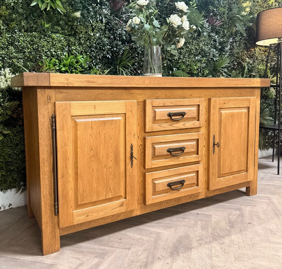 Athens solid oak sideboard - Image 1