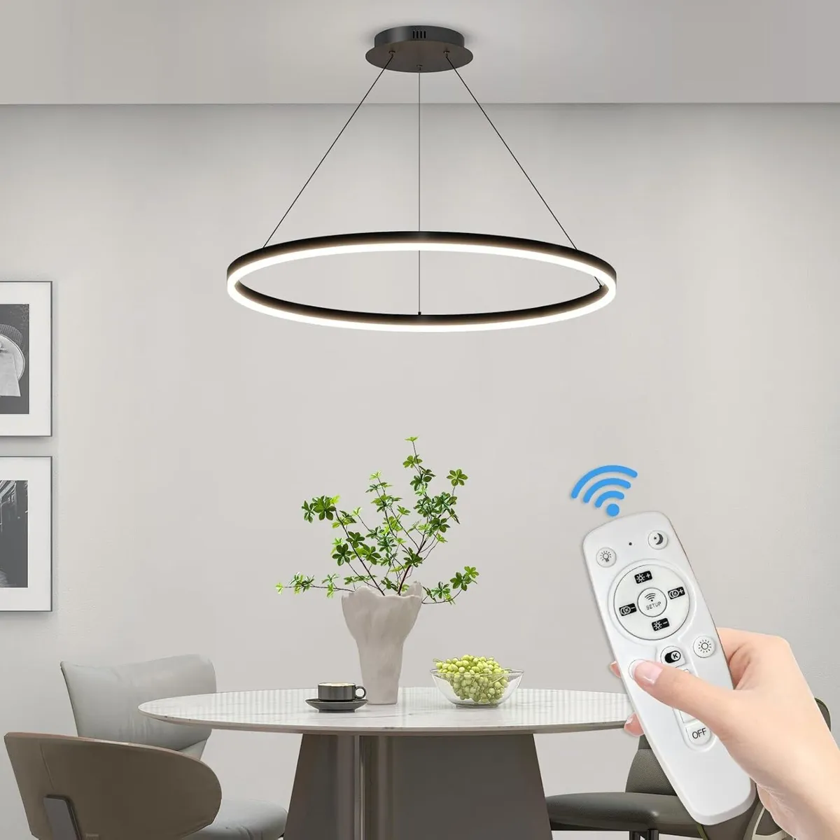 Round Pendant Light Dimmable Breakfast Island - Image 1