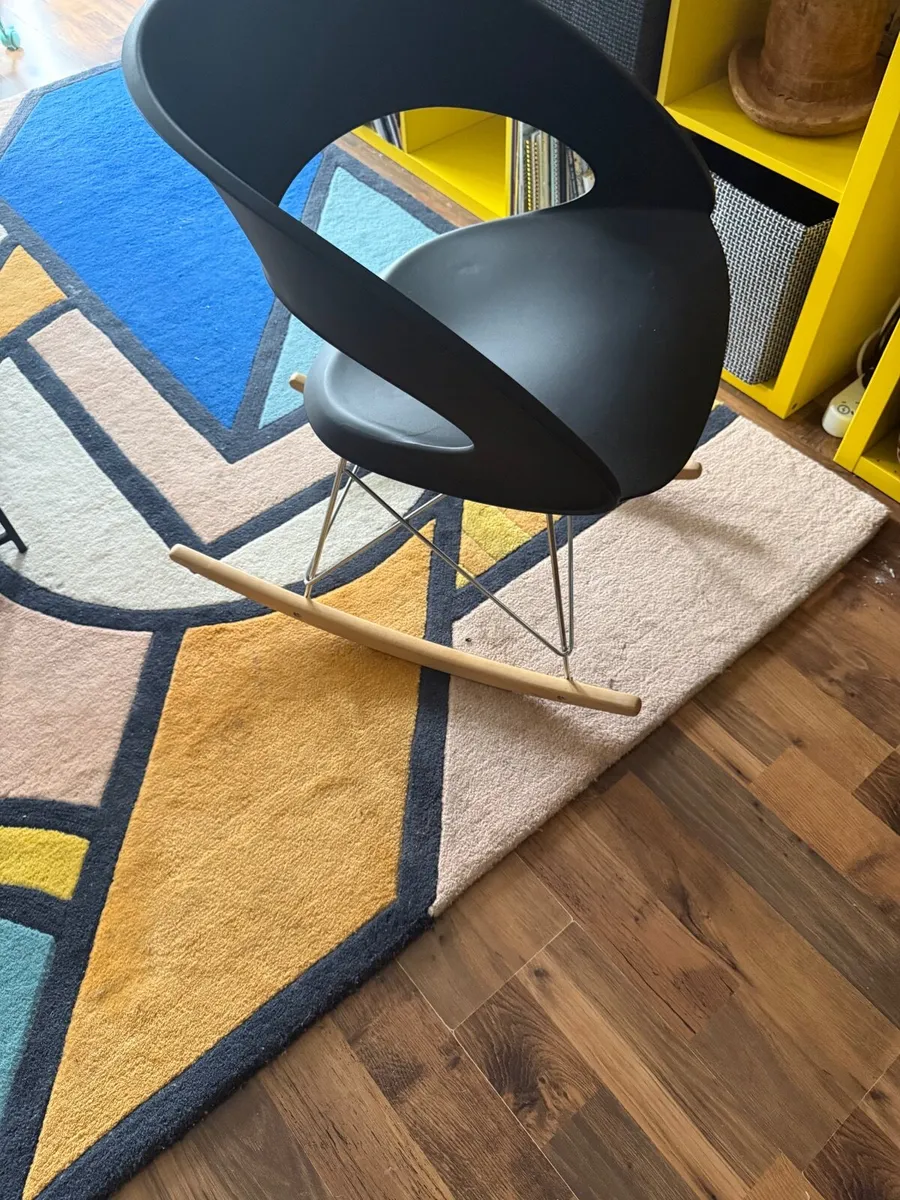 Black Eames-Style RAR Rocking Chair – Excellent Co - Image 2