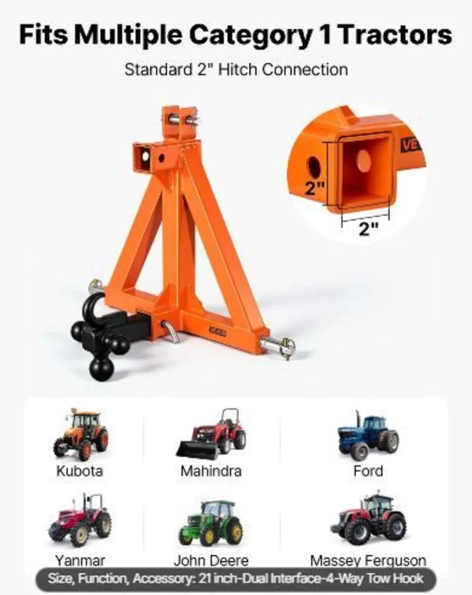 3 Point Trailer Hitch with 50.8mm Receiver - Image 3