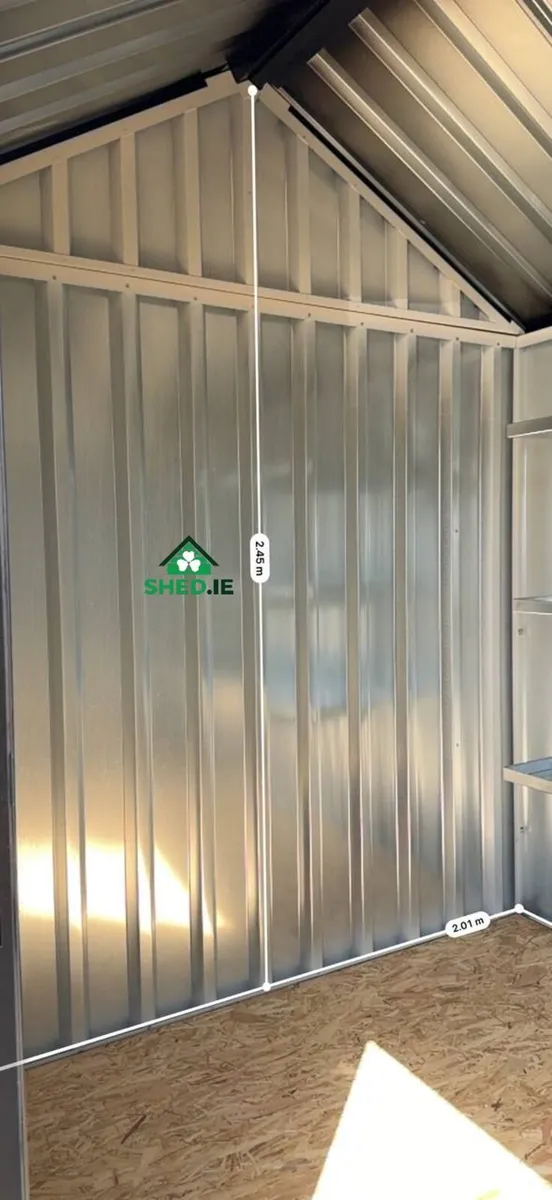 Steel shed including self foundation - 2m × 3m - Image 4