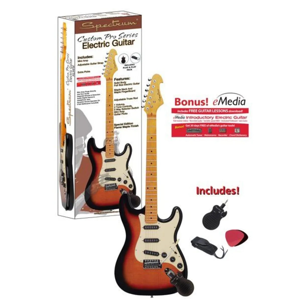 Spectrum Custom Pro Electric Flame Maple Guitar - Image 1