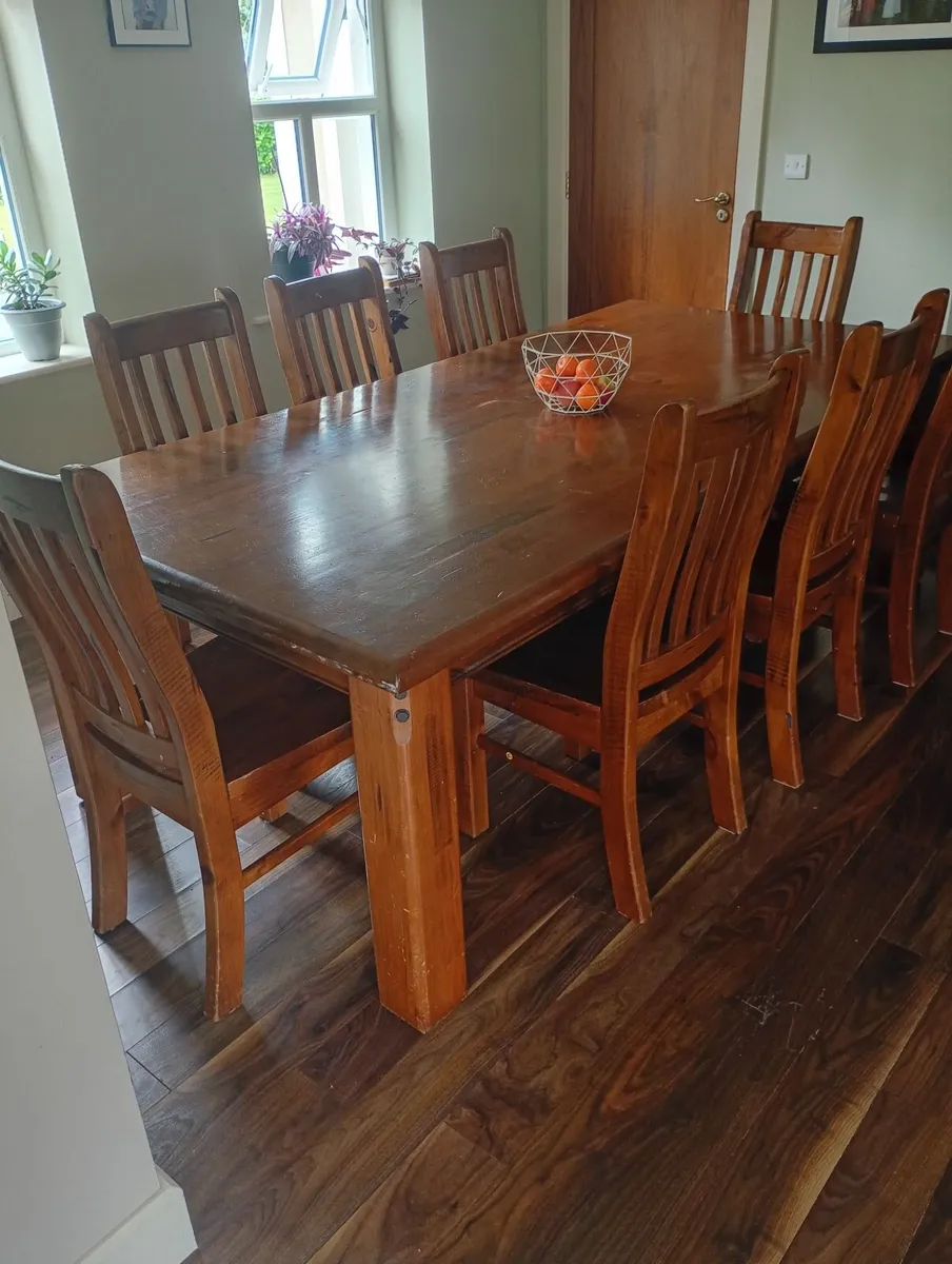 8 seater table and chairs - Image 2
