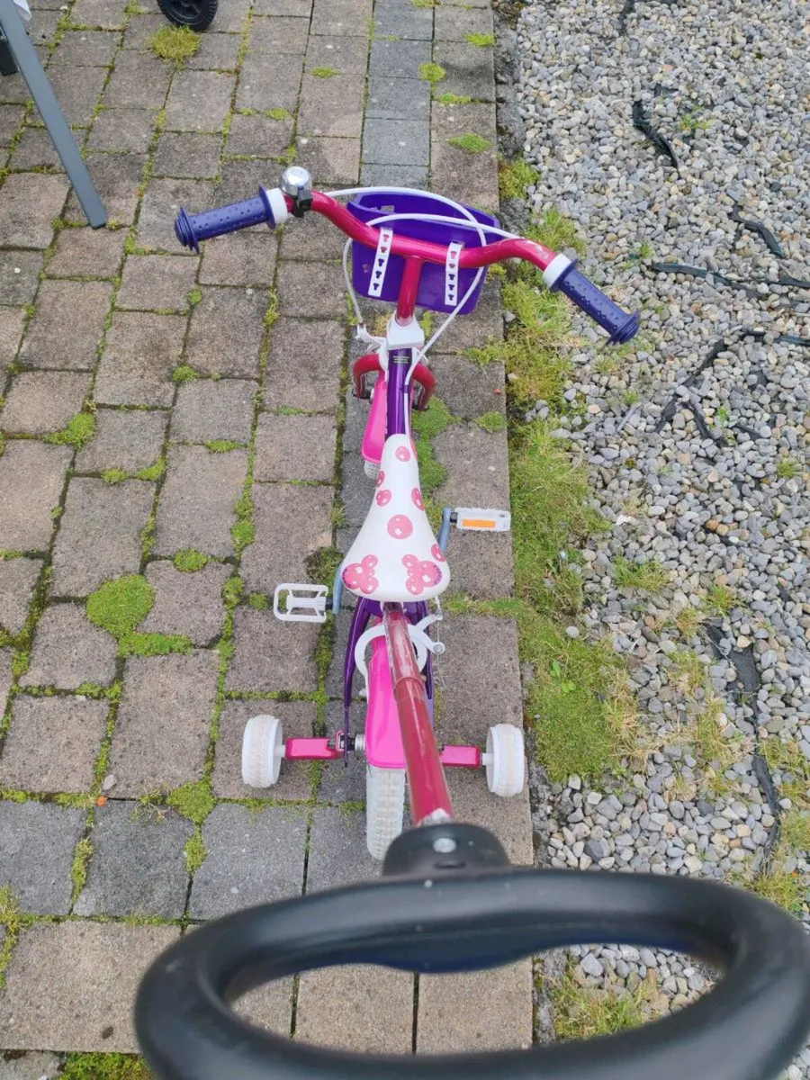 Kids 12" Bubbles Bike/ Parent Push Handle & Stblz - Image 3