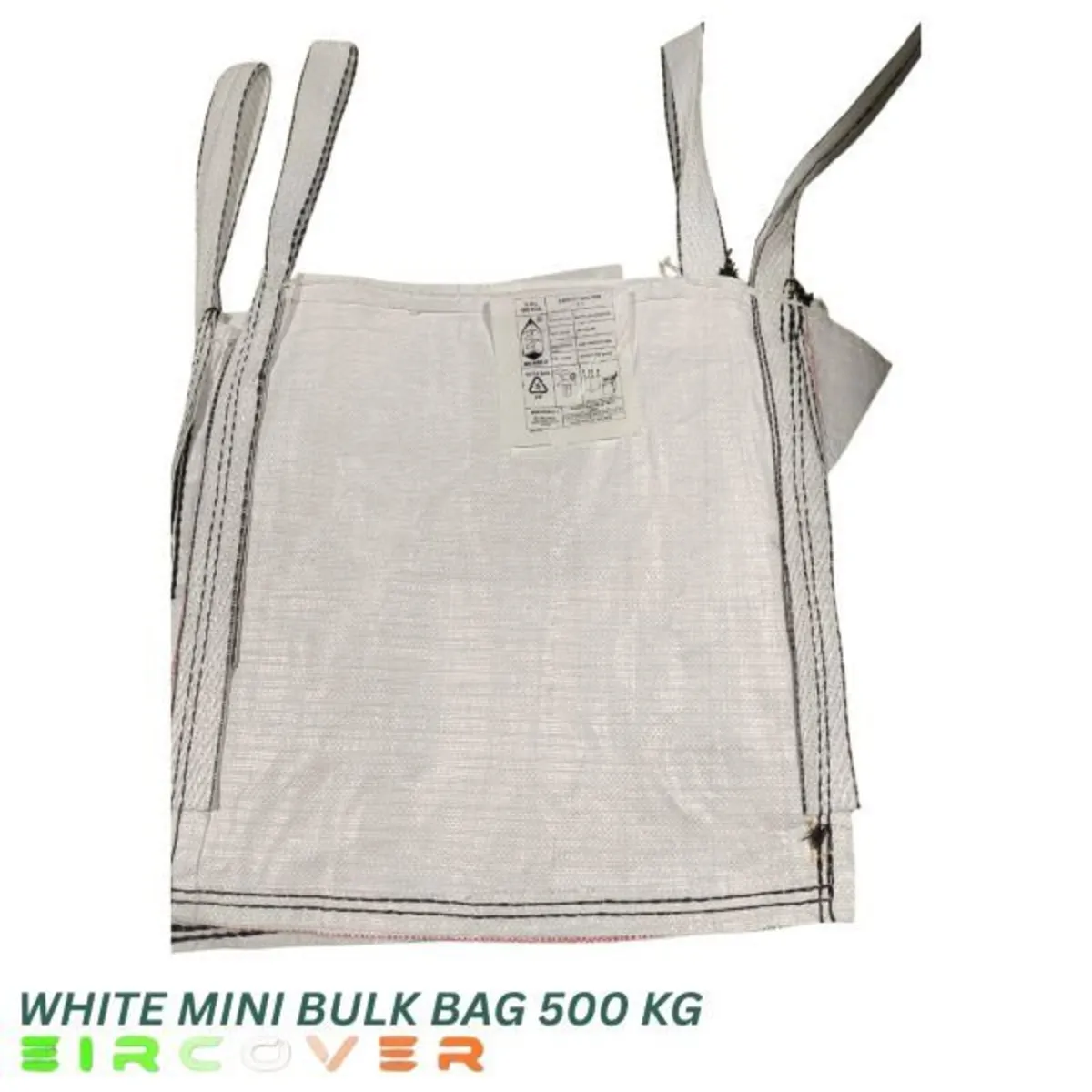 Mini Bulk bag white 50cm x 50cm x 50cm single trip - Image 1