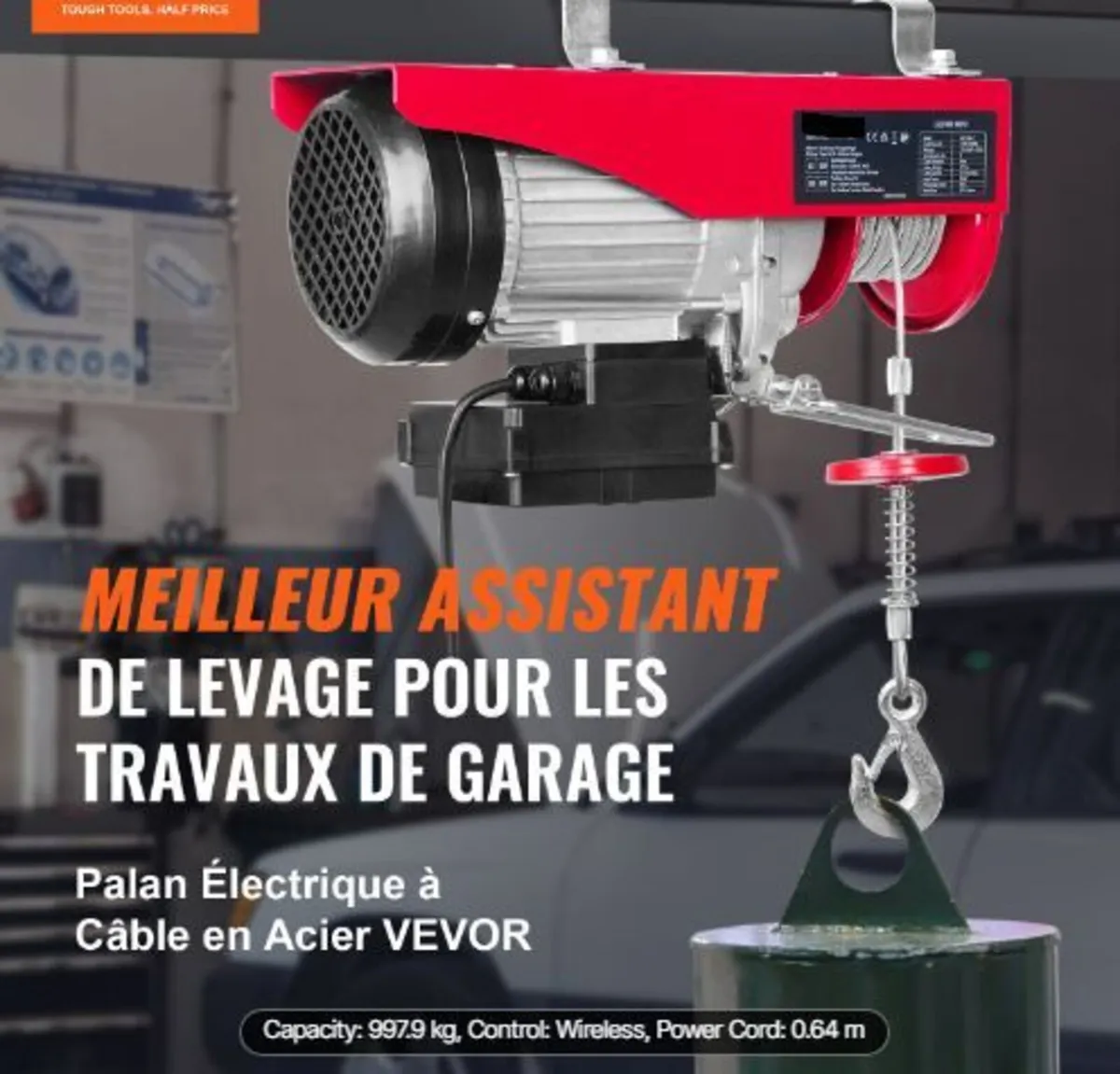 Electric Hoist Crane Winch 598.7 kg - Image 2