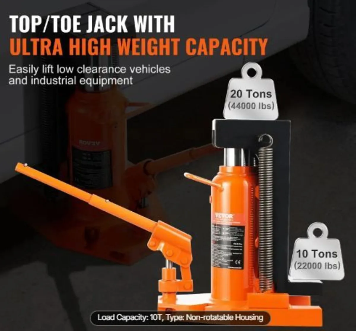 Hydraulic Toe Jack, 10 Ton On Toe Toe Jack - Image 1
