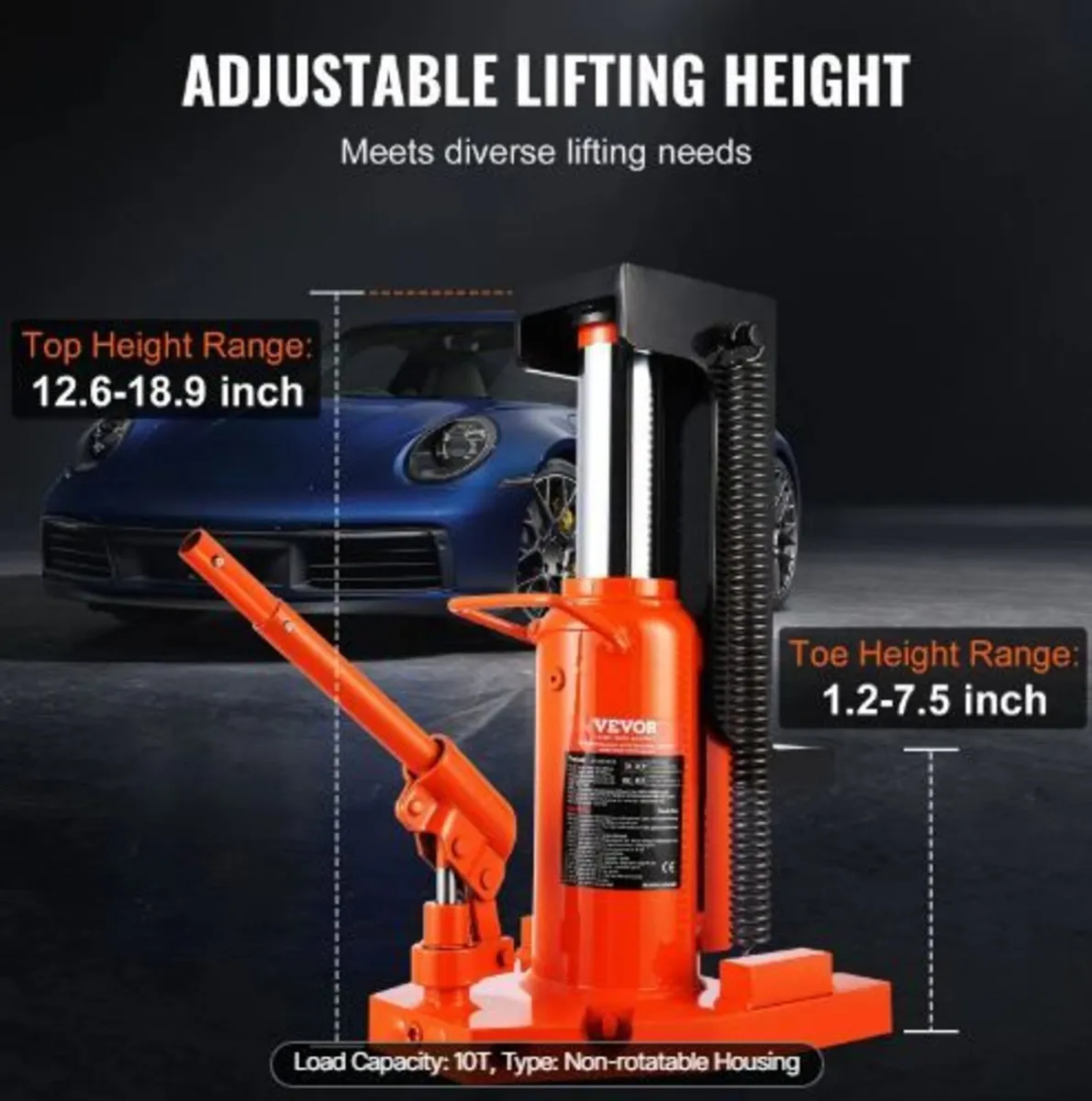 Hydraulic Toe Jack, 10 Ton On Toe Toe Jack - Image 3