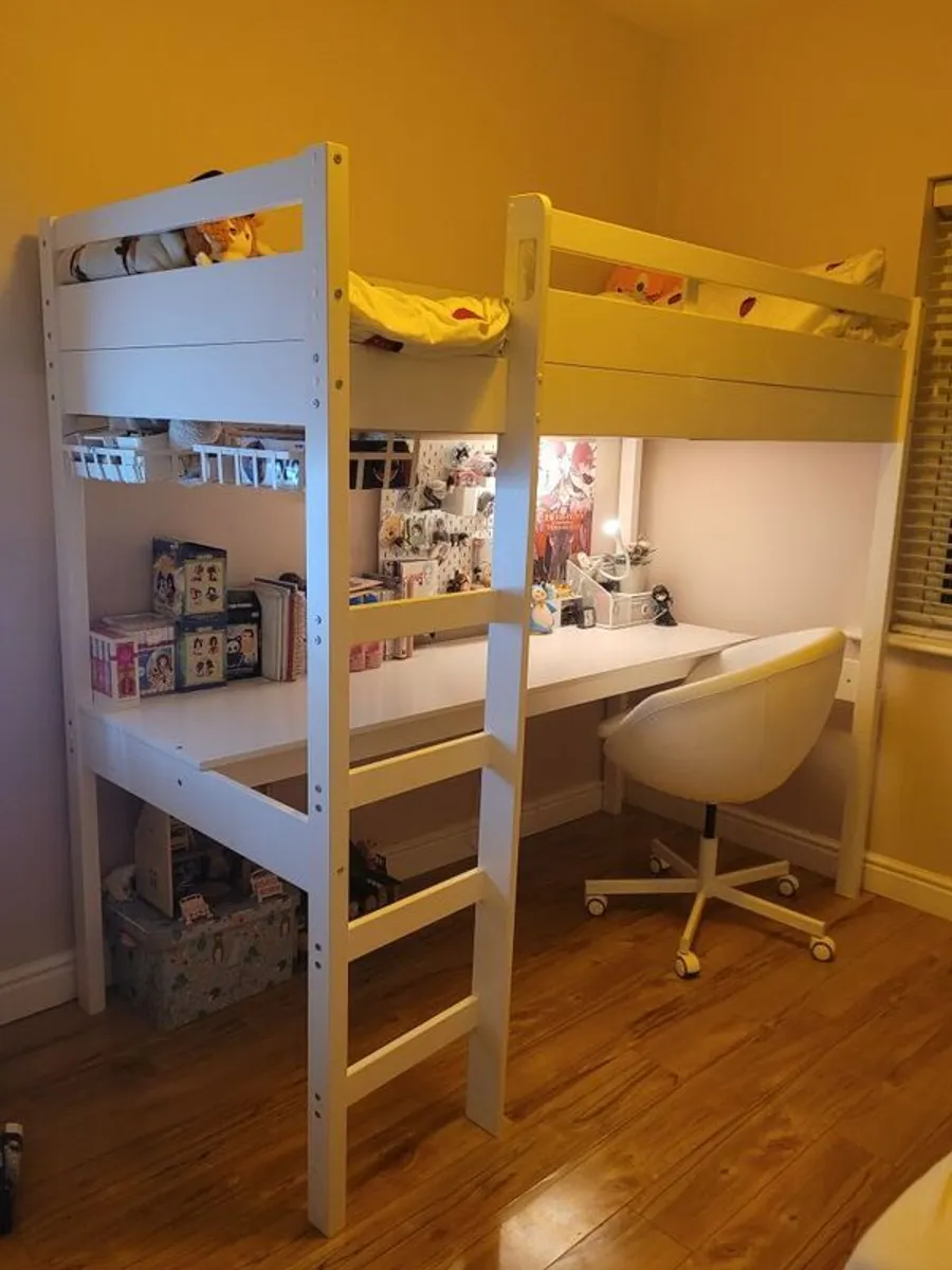 High Sleeper Bed and Desk - Image 1