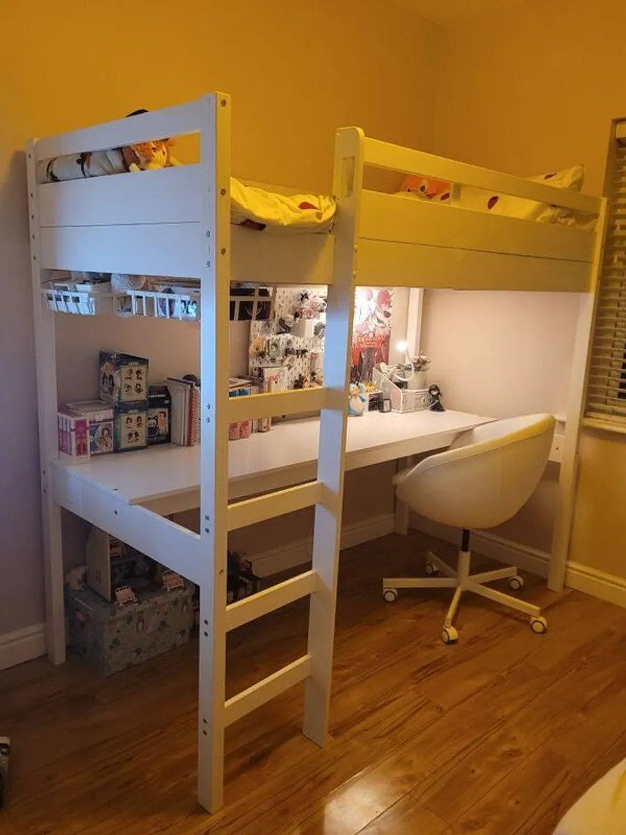 High Sleeper Bed and Desk - Image 2