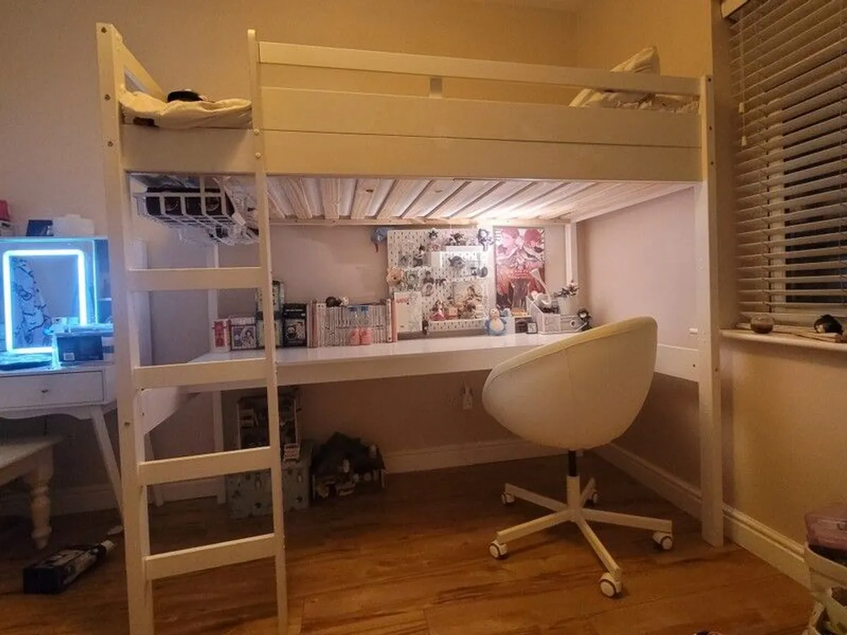 High Sleeper Bed and Desk - Image 4
