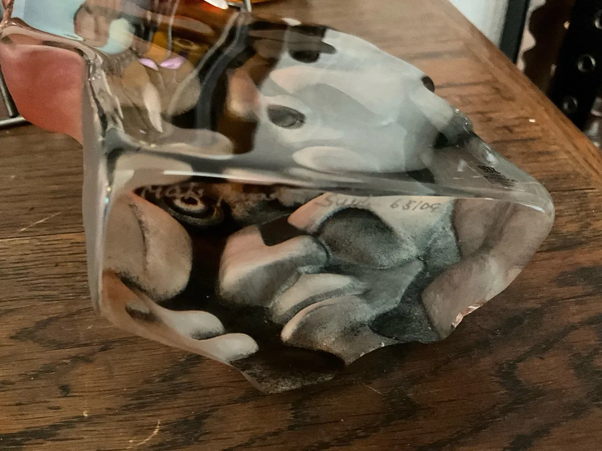 Authentic Crystal Art Glass Sculpture ‘Masq”65109 - Image 3