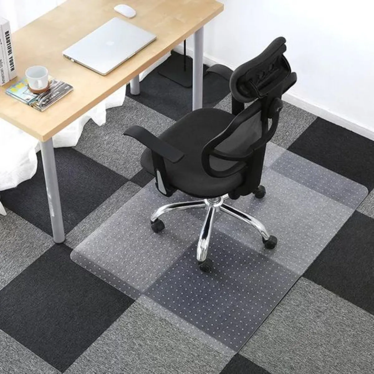 Low Pile Carpet Straight Rectangular Chair Mat - Image 4