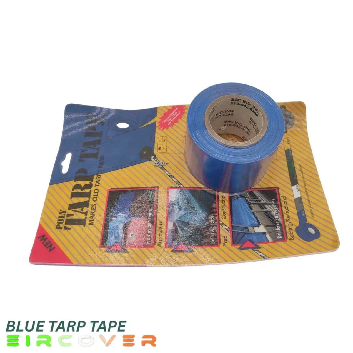 Tarp tape small  W5cm / L10m  (2" x 35') Blue - Image 1
