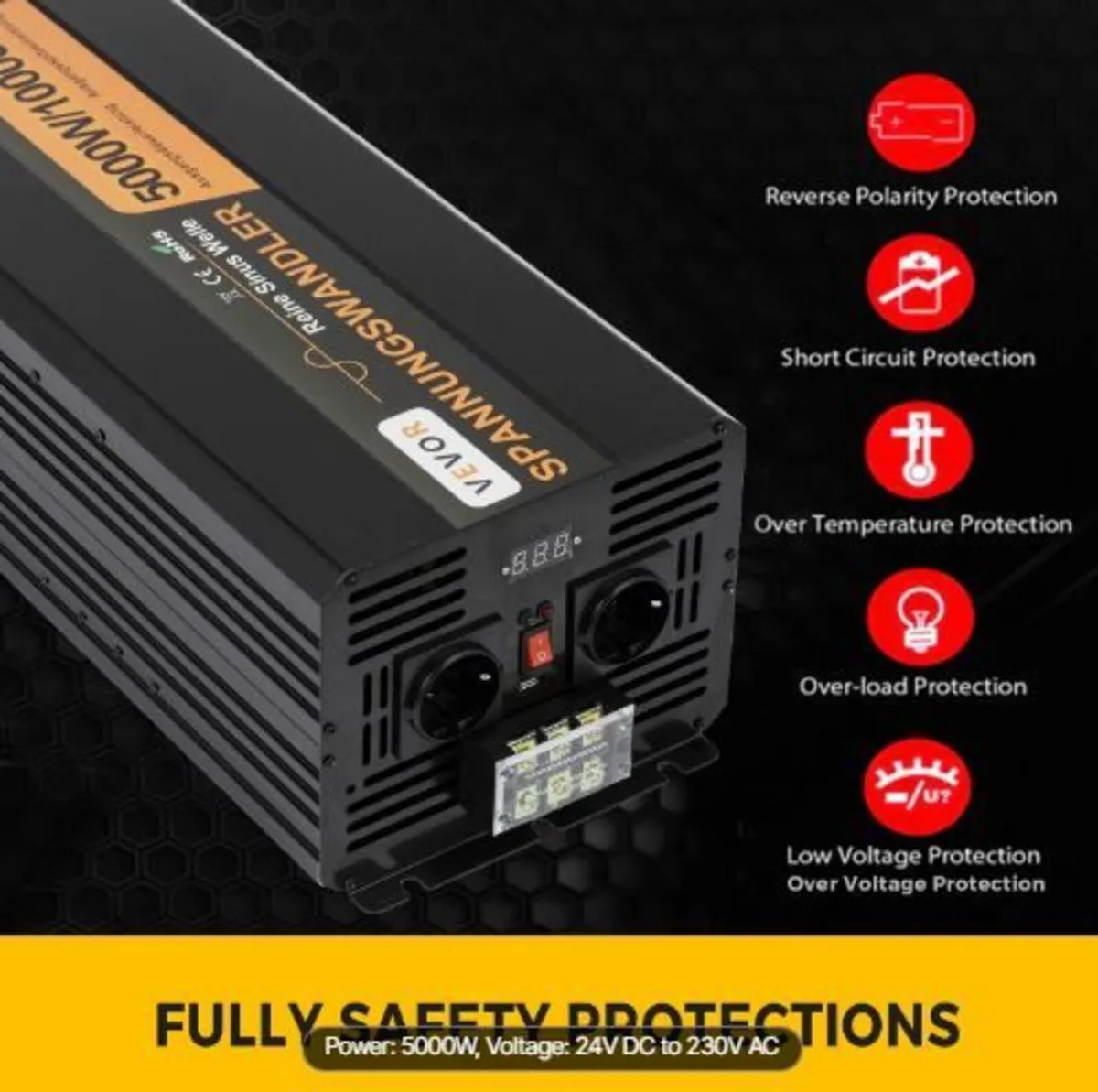 Pure Sine Wave Power Inverter 5000W - Image 2