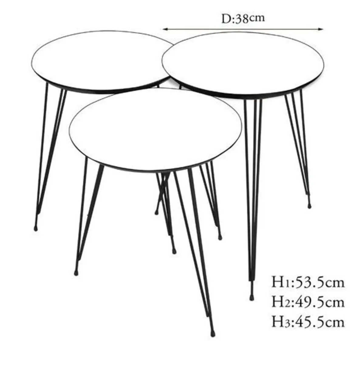 Simard 3 Piece Nest of Tables - Image 3